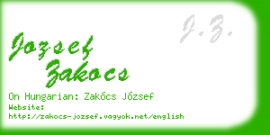 jozsef zakocs business card